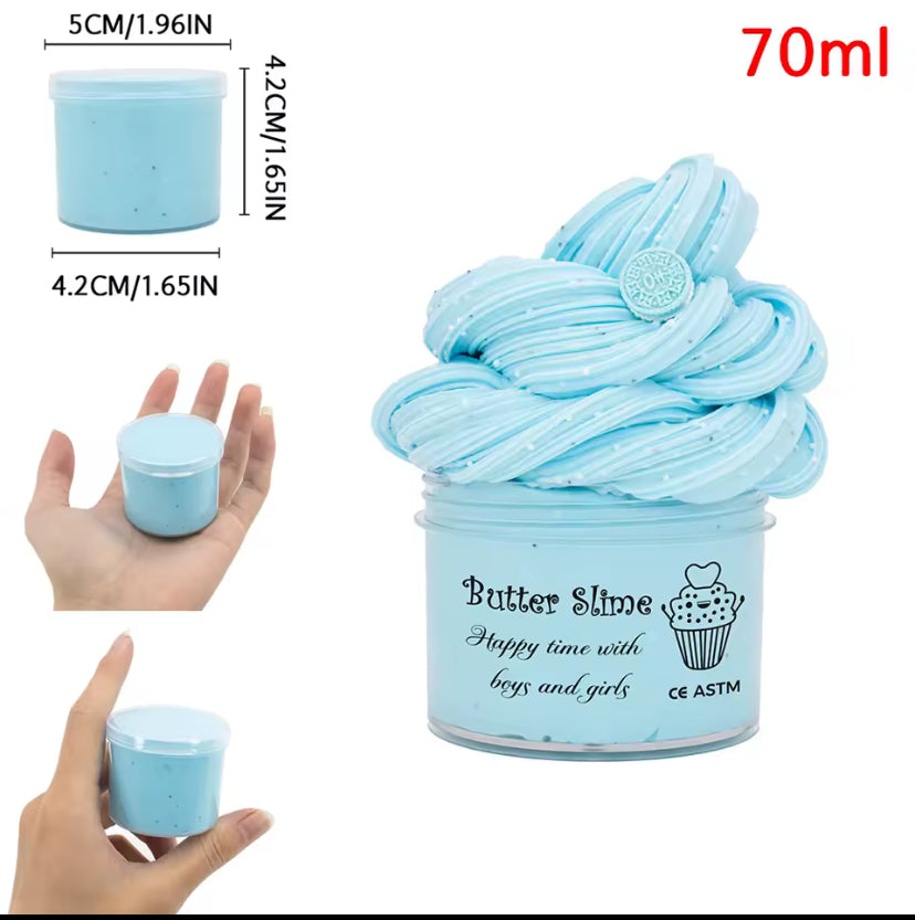 70ml Chocolate Cookies Butter Slime Kit With Scented Slime Soft Fluffy Putty DIY Plasticine Birthday Gift Toys For Party Favors