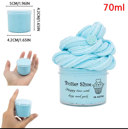 70ml Chocolate Cookies Butter Slime Kit With Scented Slime Soft Fluffy Putty DIY Plasticine Birthday Gift Toys For Party Favors