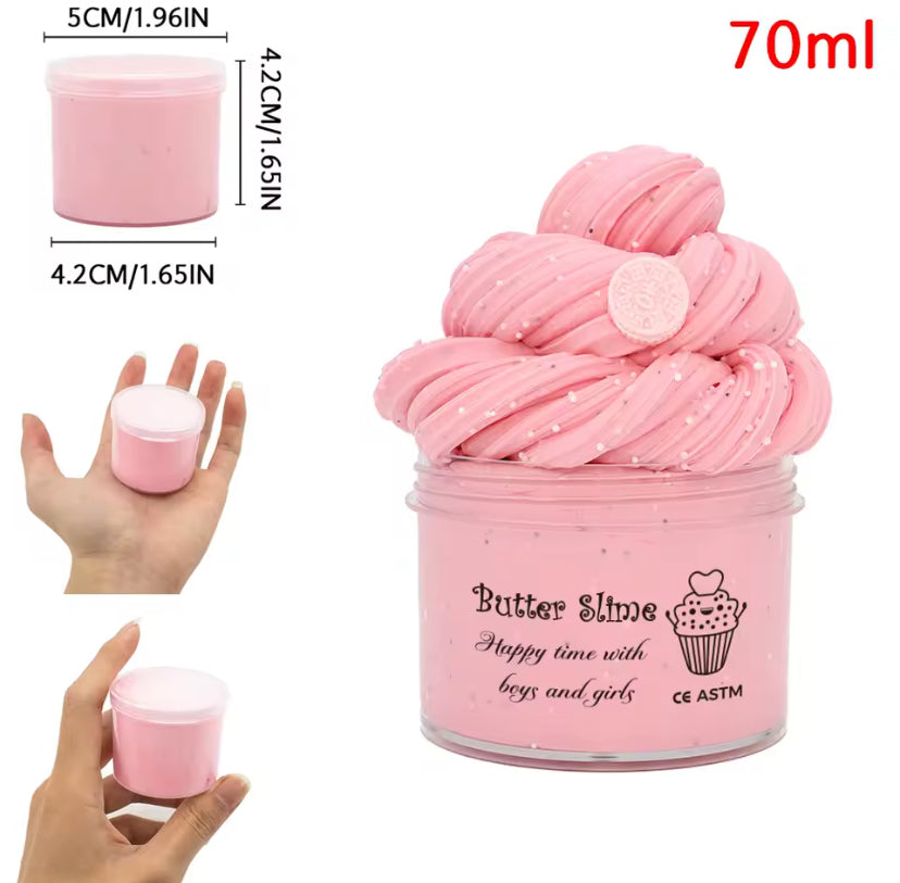 70ml Chocolate Cookies Butter Slime Kit With Scented Slime Soft Fluffy Putty DIY Plasticine Birthday Gift Toys For Party Favors