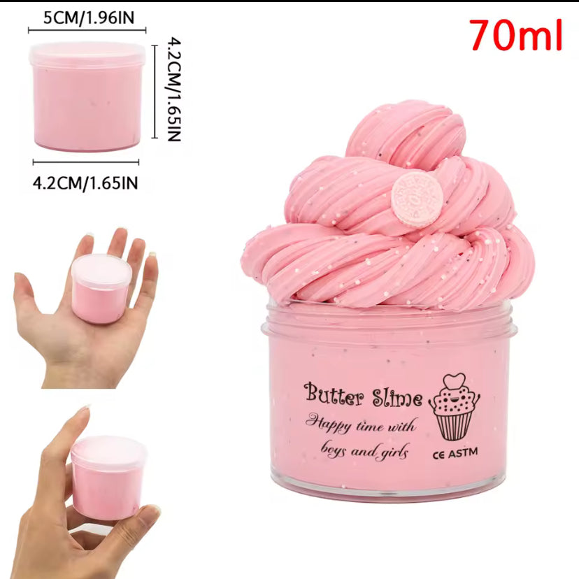 70ml Chocolate Cookies Butter Slime Kit With Scented Slime Soft Fluffy Putty DIY Plasticine Birthday Gift Toys For Party Favors
