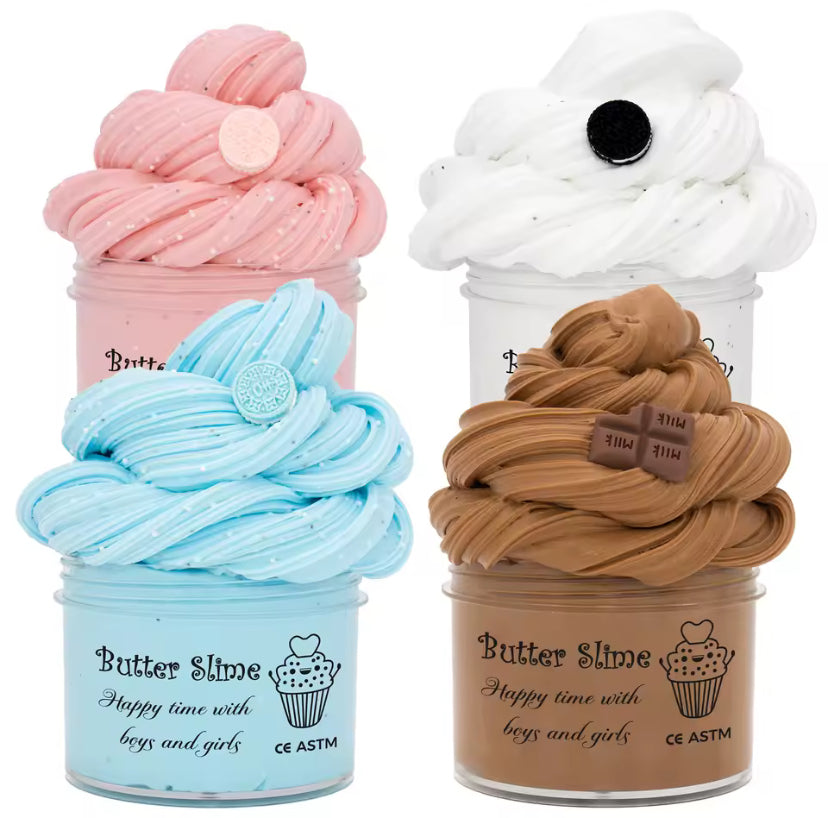 70ml Chocolate Cookies Butter Slime Kit With Scented Slime Soft Fluffy Putty DIY Plasticine Birthday Gift Toys For Party Favors