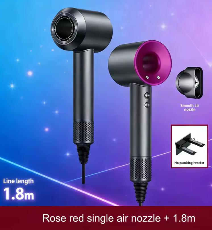 5 in 1 Professional Hair Dryer, with Hot and Cold Air Functionality - Lightweight and Thermostatic Styling Tool for Smooth Hair