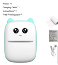 Portable thermal printer mini cat print photo pocket thermal label printer 58mm printing wireless Bluetooth Android iOS printers